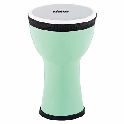 Picture of Nino Percussion Kids' Djembe, 100% Synthetic Pre-Tuned, Compact Size-NOT Made in China-Sea Foam Green Finish, for Classroom Music or Playing at Home, 2-Year Warranty (NINO-EMDJ-SF)