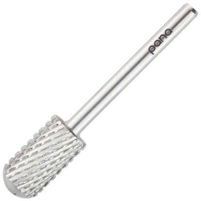 Picture of PANA Smooth Top Large Barrel 3/32" Shank Size - (Silver, Extra Coarse Grit) - Fast remove Acrylic or Hard Gel Nail Drill Bit for Manicure Pedicure Salon Professional or Beginner