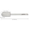 Picture of PANA Smooth Top Large Barrel 3/32" Shank Size - (Silver, Extra Coarse Grit) - Fast remove Acrylic or Hard Gel Nail Drill Bit for Manicure Pedicure Salon Professional or Beginner