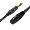 Picture of DREMAKE 10FT XLR to TS 6.35mm (1/4 Inch) Mic Cable, XLR 3Pin to Quarter Inch Audio Cord, Mono 6.35mm 1/4 Inch TS Male to XLR Female Unbalance Interconnect Cable for Microphone Console Guitar Mixer AMP