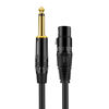 Picture of DREMAKE 10FT XLR to TS 6.35mm (1/4 Inch) Mic Cable, XLR 3Pin to Quarter Inch Audio Cord, Mono 6.35mm 1/4 Inch TS Male to XLR Female Unbalance Interconnect Cable for Microphone Console Guitar Mixer AMP