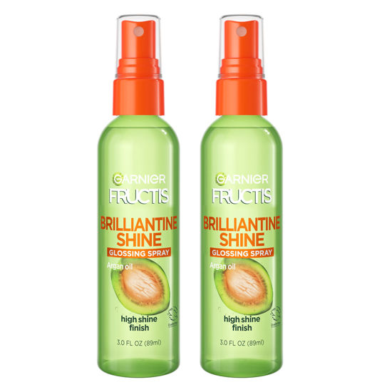 Picture of Garnier Fructis Style Brilliantine Shine Glossing Spray, All Hair Types, 3 oz. (Packaging May Vary), 2 Count