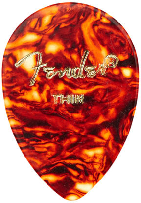 Picture of Fender Classic Celluloid Guitar Picks 358 Shape, Tortoise Shell, Thin, 72-Pack