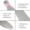 Picture of AQINBEL Braiding Hair Pre Stretched Itch Free Synthetic Fiber Crochet Twist Braids Yaki texture Braiding Hair Extensions for Women (Silver Grey)