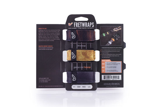 Picture of Gruv Gear FretWraps String Muters 3-Pack (Wood Print, Large) (FW-3PK-WOD-LG)