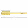 Picture of PANA Smooth Top Small Barrel 3/32" Shank Size - (Gold, Coarse Grit) - Fast remove Acrylic or Hard Gel Nail Drill Bit for Manicure Pedicure Salon Professional or Beginner