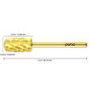 Picture of PANA Smooth Top Large Barrel 3/32" Shank Size - (Gold, 5X Coarse Grit) - Fast remove Acrylic or Hard Gel Nail Drill Bit for Manicure Pedicure Salon Professional or Beginner