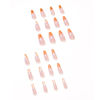 Picture of YoYoee Long False Nails Coffin Press on Nails Orange Tai Chi Tips Acrylics Full Cover French Fake Nails for Women and Girls 24PCS