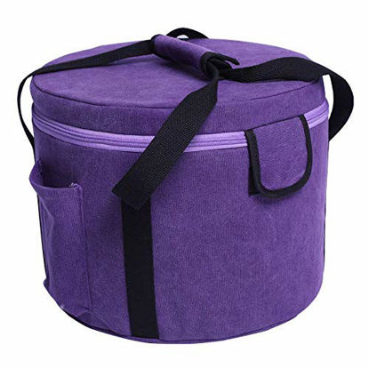 Picture of Purple Colored Canvas Carrier for Crystal Singing Bowl 10"