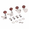 Picture of Musiclily 2R2L Ukulele Tuners Tuning Pegs Keys Machine Heads Set for 4 String Ukulele Guitar, Chrome with Red Pearl Button