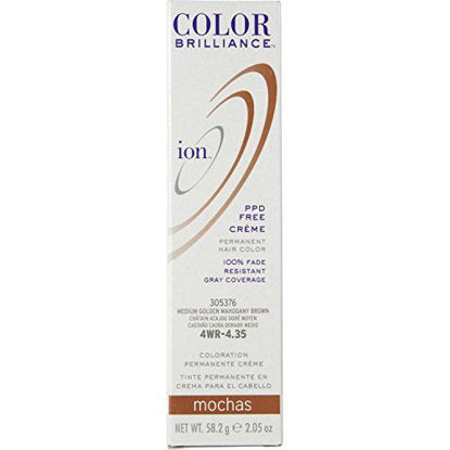 Picture of Ion 4WR Medium Gold Mahogany Brown Permanent Creme Hair Color 4WR Medium Gold Mahogany Brown