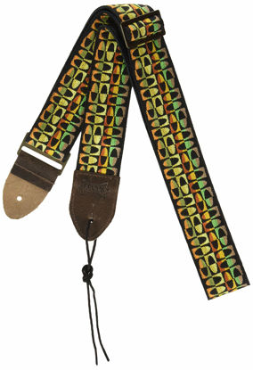 Picture of Levy's Leathers 2" Vintage Hootenanny Jacquard Weave Guitar Strap with Garment Leather Backing (M8HTV-14)