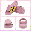 Picture of Sandals for Girls and Boys,Mens Slippers Sandals for Women,EVA Anti-Slip Indoor & Outdoor Kids Slippers Smile Face Open Toe Spa Bath Pool Gym House Casual Shower Shoes(Pink 31/32)