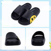 Picture of Sandals for Girls and Boys,Mens Slippers Sandals for Women,EVA Anti-Slip Indoor & Outdoor Kids Slippers Smile Face Open Toe Spa Bath Pool Gym House Casual Shower Shoes(Black 29/30)