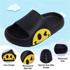 Picture of Sandals for Girls and Boys,Mens Slippers Sandals for Women,EVA Anti-Slip Indoor & Outdoor Kids Slippers Smile Face Open Toe Spa Bath Pool Gym House Casual Shower Shoes(Black 29/30)