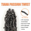 Picture of Toyotress Tiana Passion Twist Hair - Pre-Twisted 14 Inch 8 Packs T-Gray/613 Pre-Looped Passion Twists Crochet Braids Made Of Bohemian Hair Synthetic Braiding Hair Extension