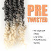 Picture of Toyotress Tiana Passion Twist Hair - Pre-Twisted 14 Inch 8 Packs T-Gray/613 Pre-Looped Passion Twists Crochet Braids Made Of Bohemian Hair Synthetic Braiding Hair Extension