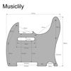 Picture of Musiclily Pro 8 Holes Aluminum Telecaster Pickguard for American/Mexican Fender Standard Tele Style Electric Guitar, Gold Anodized