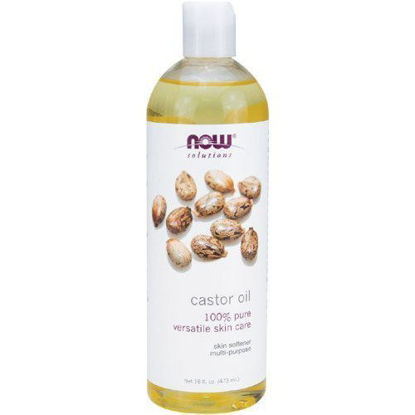 Picture of Now Solutions Castor Oil, 100% Pure, 16 Ounce