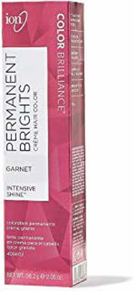 Picture of Ion Permanent Brights Creme Hair Color Garnet, Vibrant Hair Dye, Vegan, Cruelty Free, Fade Resistant, 2.05 oz