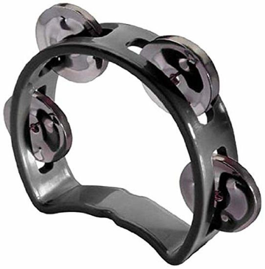 Picture of Stagg TAB-MINI/BK Mini Plastic Tambourine with 4 Jingles - Black