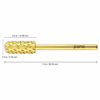 Picture of PANA Smooth Top Small Barrel 3/32" Shank Size - (Gold, 4X Coarse Grit) - Fast remove Acrylic or Hard Gel Nail Drill Bit for Manicure Pedicure Salon Professional or Beginner