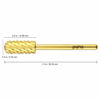 Picture of PANA Smooth Top Small Barrel 3/32" Shank Size - (Gold, 3X Coarse Grit) - Fast remove Acrylic or Hard Gel Nail Drill Bit for Manicure Pedicure Salon Professional or Beginner