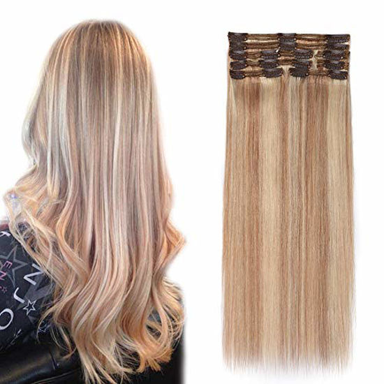 Double Weft 100% Remy Human Hair Extensions Clip in Grade 7A Quality Full  Head Thick Thickened Long Short Straight 8pcs 18clips 10 / 10 inch 110g