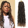 Picture of Umylar New Faux Locs Crochet Hair 24 Inch ,7 Packs Extensible Soft Locs Goddess Crochet Hair, Pre-Looped Soft Locs Synthetic Crochet Hair For Black Women(24Inch,1B/27#)