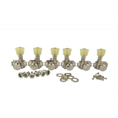 Picture of Kluson Revolution 3X3 Locking Tuners, Keystone Buttons - NICKEL