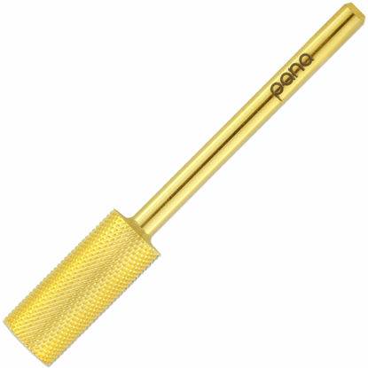 Picture of PANA Flat Top Small Barrel 3/32" Shank Size - (Gold, Extra Fine Grit) - Fast remove Acrylic or Hard Gel Nail Drill Bit for Manicure Pedicure Salon Professional or Beginner