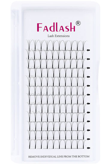 Picture of Volume Lash Extensions 3D 4D 6D 8D 10D Premade Fans Eyelash Extensions .07 .10 Black Premade Lash Fans C D Curl 8-20m Length Avalible (4D-0.07-C, 14mm)