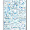 Picture of Christmas Nail Art Stickers 9 Sheets Decals Self-Adhesive DIY Nail Sticker Decals 3D Design Nail Decorations for Christmas Party Women Girls - Blue