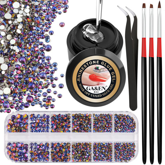 8ml Nail Art Rhinestone Gel Glue Super Sticky Adhesive UV Gel Nail Polish  Glue