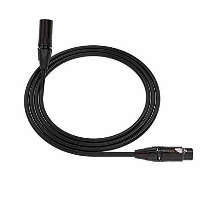 Picture of Mogami 2549 Professional Studio Microphone Cable | XLR Male 3-Pin to XLR Female 3-Pin | Neutrik Gold | 6 Feet | Black | Assembled in The USA