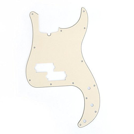 Picture of Musiclily Pro 13 Hole P Bass Pickguard for 4 String Precision Bass Modern Style, 3Ply Cream