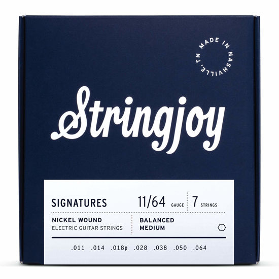 Picture of Stringjoy BAL117 7 String Signature Nickel Electric Guitar Strings, (Balanced Medium Gauge - 11-64)