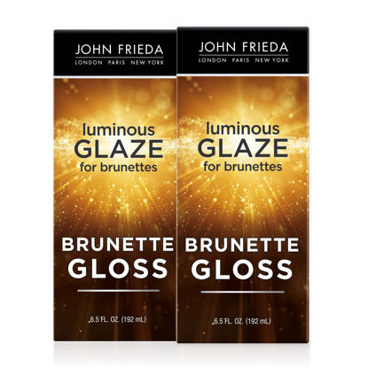 Picture of John Frieda Brilliant Brunette Luminous Hair Glaze, Color Enhancing Glaze, Designed to Fill Damaged Areas for Smooth, Glossy Brown Color, 6.5 oz (Pack of 2)