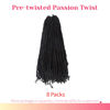 Picture of The BOHOBABE Pre-twisted Passion Twist Crochet Hair 20 Inch Pre-looped Crochet Passion Twist Braiding Hair 8 Packs (2#)