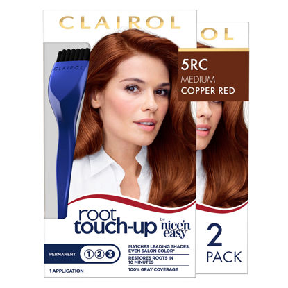 Picture of Clairol Root Touch-Up by Nice'n Easy Permanent Hair Dye, 5RC Medium Copper Red Hair Color, Pack of 2