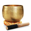 Picture of DharmaObjects Tibetan Ring Gong Meditation Singing Bowl Mallet Cushion Set (Jumbo)