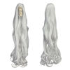 Picture of OMGREAT Clip In On Hair Extensions Claw Ponytail Extensions Hair Piece Curly for Women Synthetic Heat-Resisting 18 Inch Silver Grey