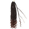 Picture of Box Braids Curly Ends Box Braid Crochet Hair Prelooped Synthetic Crochet Braids (18inch, T1B/30)