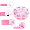 Picture of Premade Fans Light Pink Eyelash Extension 500 Fans Handmade Loose Volume Lashes 10D Pre-made Fans 0.07mm C/D Curl 13-20mm Mixed Volume Eyelash Extensions (500PCS-10D-0.07-C, 13-20mm MIXED)