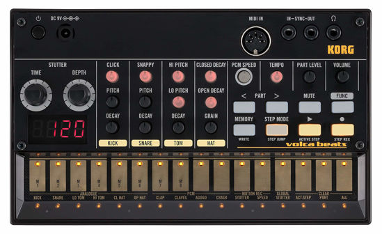 Picture of Korg, 16-Key Synthesizer (VOLCABEATS),Black