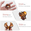 Picture of Small Hair Clips for Women Girls Kids, Tiny Hair Claw Clips for Thin/Medium Thick Hair, 1.5 Inch Mini Hair Jaw Clips Octopus Clip Nonslip Spider Clip with Gift Box (Brown Clear)