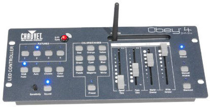 Picture of CHAUVET DJ Obey 4 D-Fi 2.4 Compact DMX Controller for LED Wash/Spot Lights | LED Light Controllers