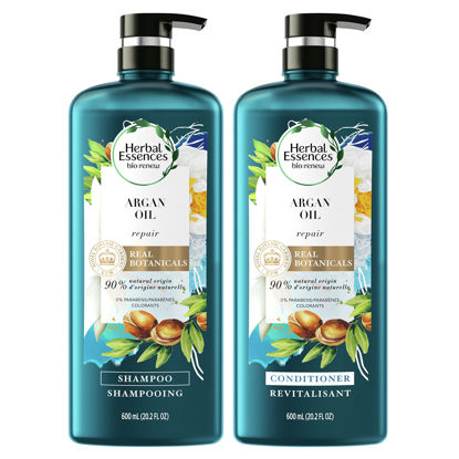 Picture of Herbal Essences Shampoo and Conditioner Set Repairing Argan Oil of Morocco with Natural Source Ingredients, Color Safe, BioRenew, 20.2 Fl Oz, 2 Count