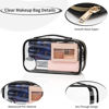 Picture of Small Clear Makeup Bag, Transparent Cosmetic Bag Portable Cute Travel Makeup Bag Storage Organizer with zipper for Women and Girls Cosmetics Toiletries storage Organizer Clear Pouch