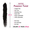 Picture of Passion Twist Hair - 8 Packs 22 Inch Passion Twist Crochet Hair For Black Women, Crochet Pretwisted Curly Hair Passion Twists Synthetic Braiding Hair Extensions (22 Inch 8 Packs, #2)